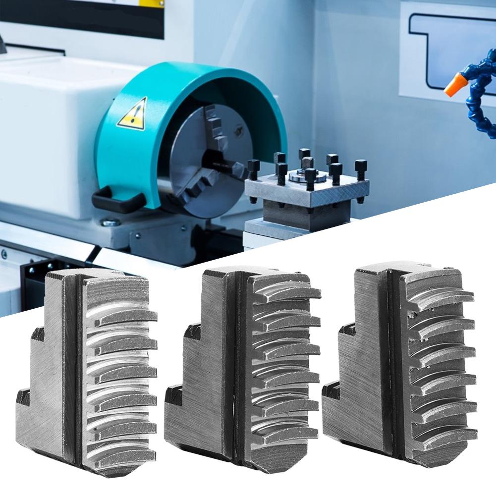 K11-125 3 PCs External Jaw Chuck High Strength   Life Life Jaw Compact Practical Design for Mechanical Work