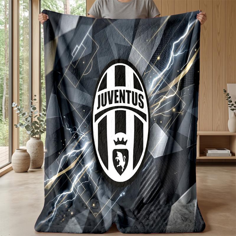 Juventus FC Theme blanket Soft Flannel Blanket Plush Throw Blanket Cozy Sofa Bed Blanket for Home Decor