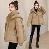 Cotton Clothing Women's Short 2026 New Plus Size Korean Fashion Hooded Internet Red Padded Jacket Versatile and Loose