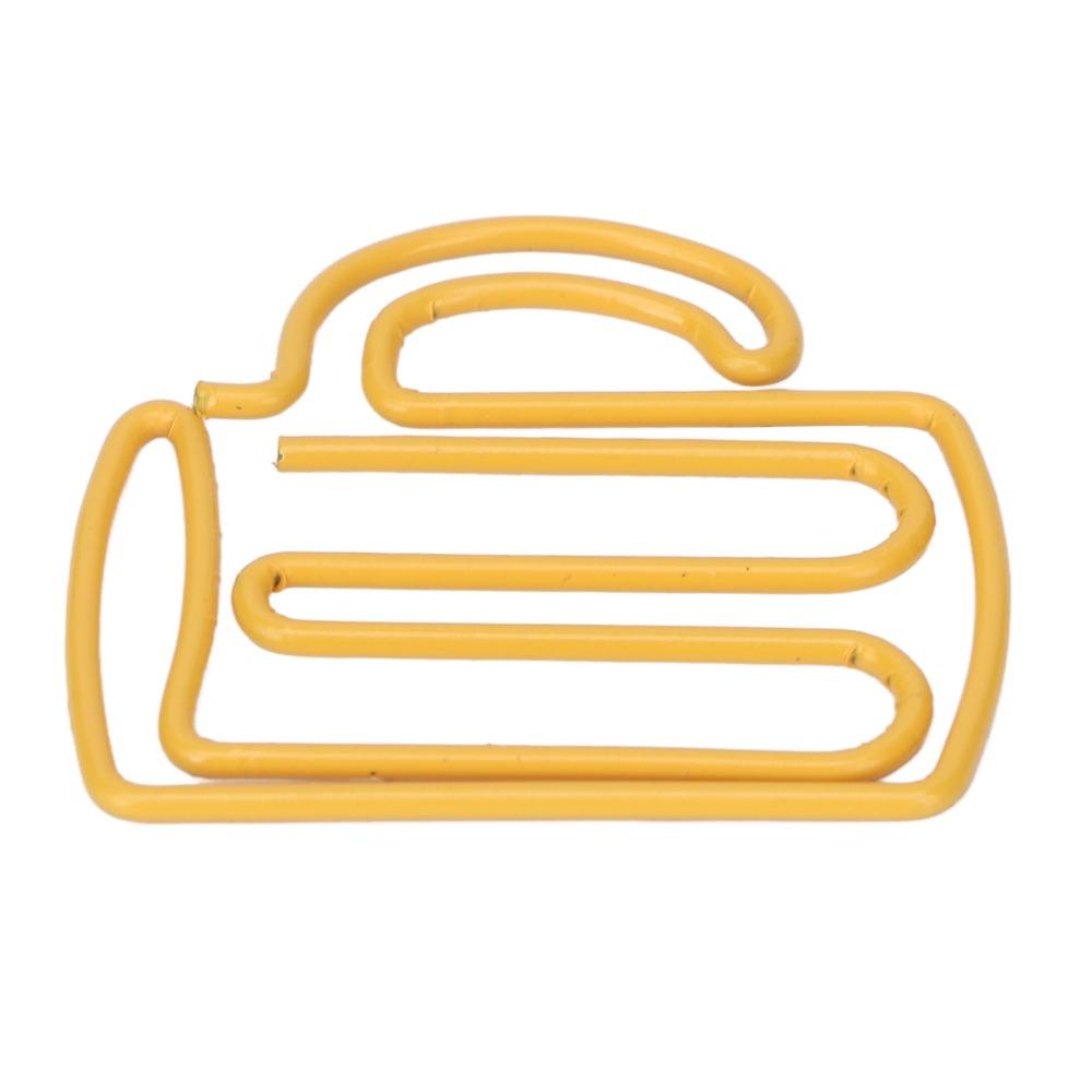 100Pcs Cup Shape Cute Paper Clips Plastic-coated Metal Small Paper Clips  Office Supplies