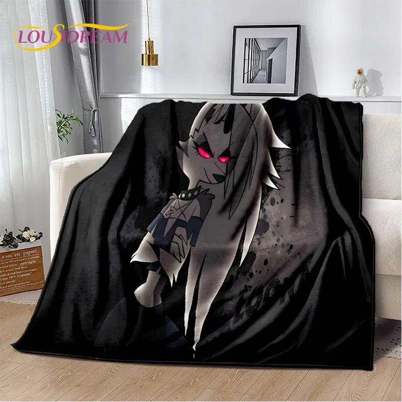 Cartoon H-Helluva Boss Blitzo H-Hazbin Hotel Soft Flannel Blanket for Bed Bedroom Sofa Picnic,Throw Blanket for Outdoors Leisure