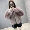 2024 winter Haining imitation fox fur imitation fur jacket young short fur integrated V-neck women's fur clothes
