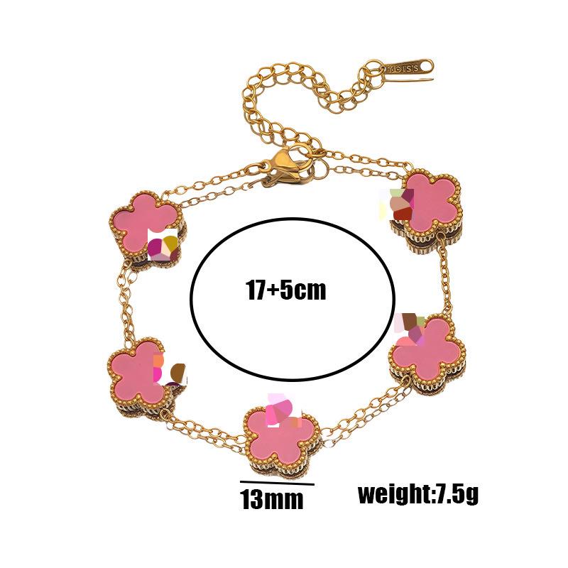 European & American Four-Leaf Clover Bracelet for Women - Simple, Elegant Luxury In Titanium Steel