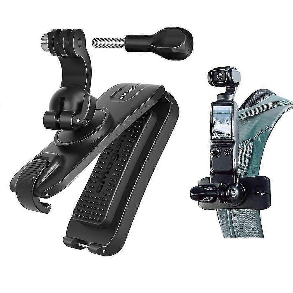 AMAGISN 360 Grad Rotation Rucksackclip Selbstangepasste Gimbal-Klemme Halterung für Insta 360 Ace Pro 2 X4 GoPro 13 Action 4 Zubehör