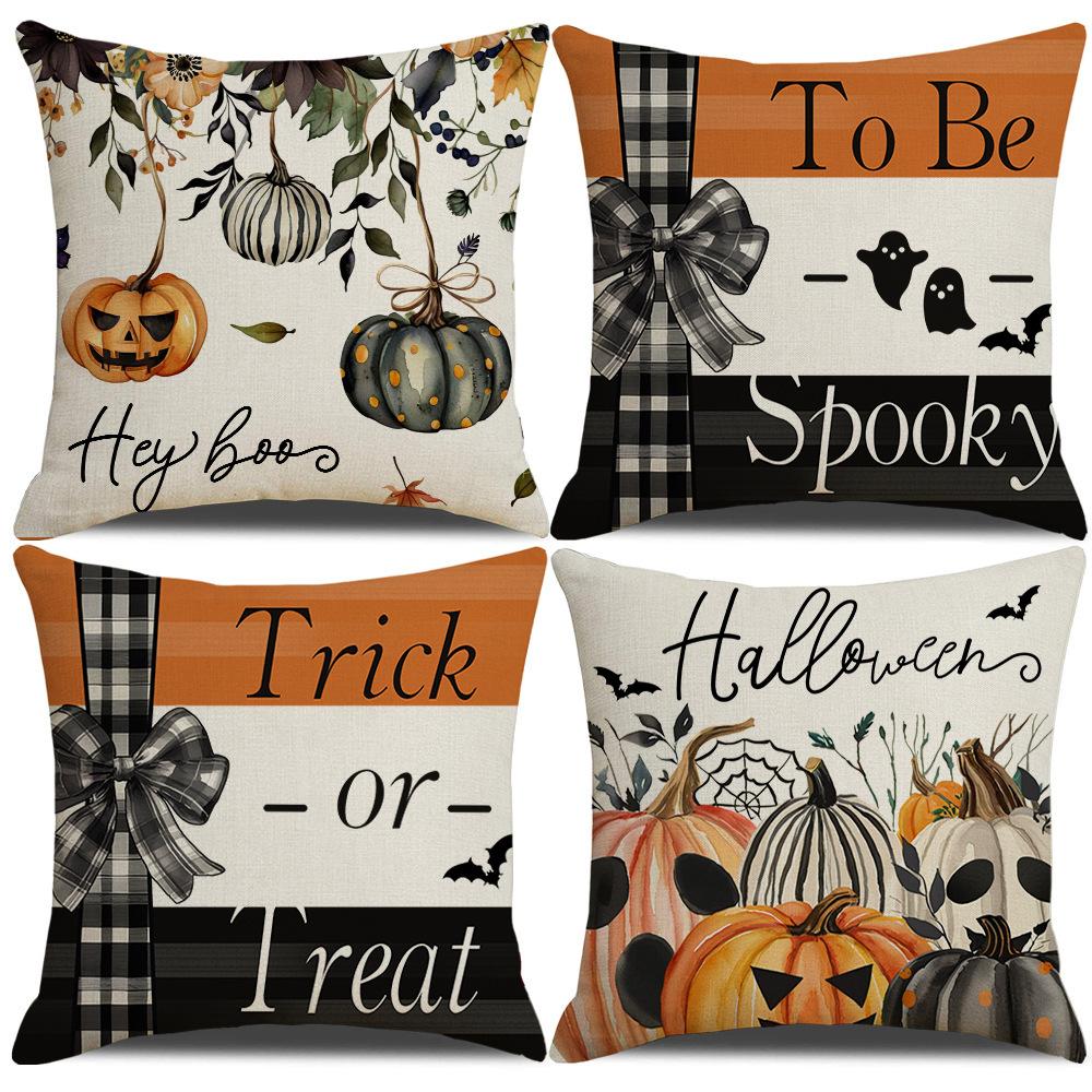 Halloween Pillowcase Pumpkin Skull Funny Ghost Cushion Cover Sofa Living Room Decoration Pillow