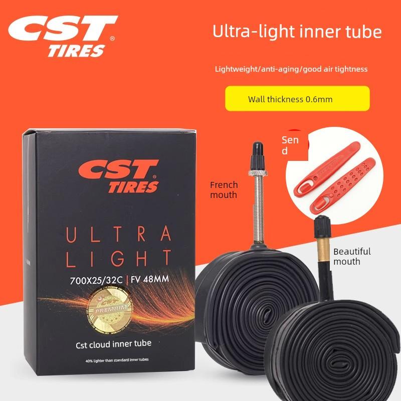 Zhengxin Cst 700C*25/28Mm Road Bike Ultra-Light Cloud Inner Tube American/French Valve Tire for Mountain Bikes