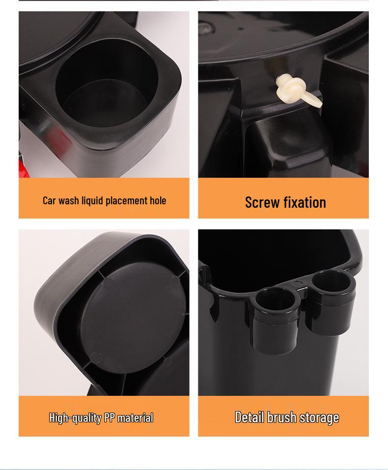 Car Wash Bucket Base with Integrated Pulley - Non-slip, Multi-use