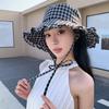 Stylish Unisex Wide Brims Sun Hat With Classical Checkered Pattern Fisherman Hat For Outdoor Activity And Daily Wear