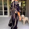Summer Fashion V-neck Dress Women's Printed Dress Fashionable and Elegant Dress