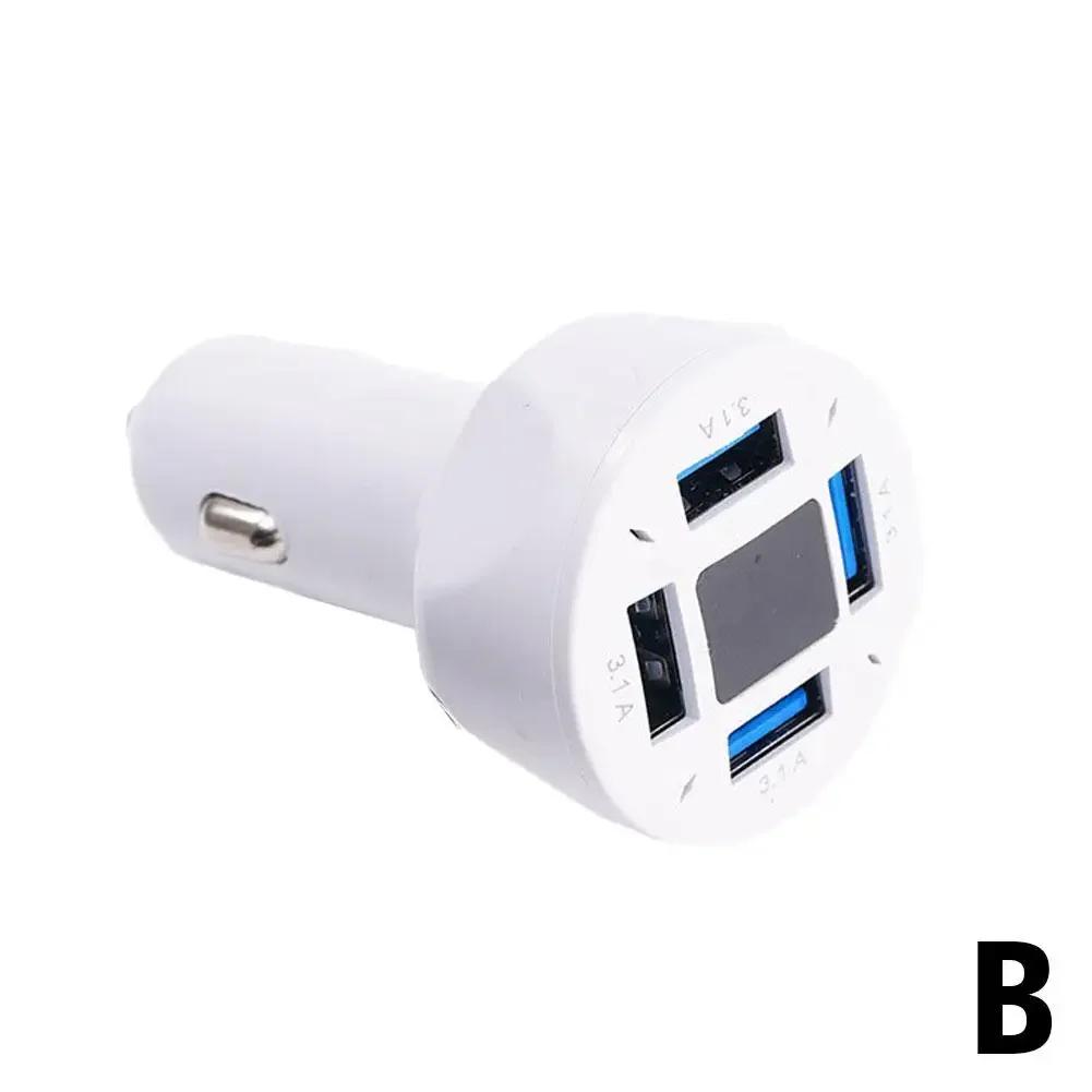 4-Port USB Car Charger – 66W Fast Charging, Quick Charge 3.0 (Compatible with iPhone 14/13, Xiaomi, Samsung)