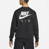 Nike Brushed Back Fleece Crew Sweatshirt With Letter Logo Print Men Tops Black DM5208-010