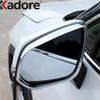 Rearview Mirror Eyebrow Cover Trim For Toyota RAV4 RAV 4 -2024  Chrome Car Side Mirrors Rain Shield Sun Visor Accessories