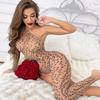 Hot Sexy Leopard Print Bodysuit Woman Sexy Lingerie Fishnet Bodystockings Erotic Dress Fancy Underwear Porn Cosplay Costume New