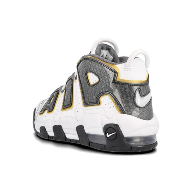 New Nike Air More Uptempo White Anthracite Snakeskin GS CQ4583-100