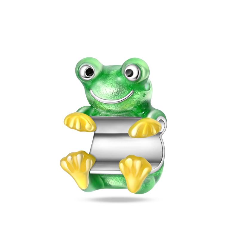 New In Copper-Plated Rock Climbing Frog Beads Fit Panora Bracelet&Bangle Diy For Women Birthday Fine Jewelry Gift