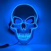 PVC White Skull Mask LED Light Up Halloween Glowing Party Costume