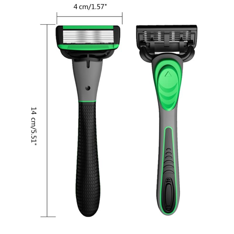 Verbessern Sie Ihre Rasurroutine mit 7-Klingen-Kopfset und Gummi-Griff-Pflege