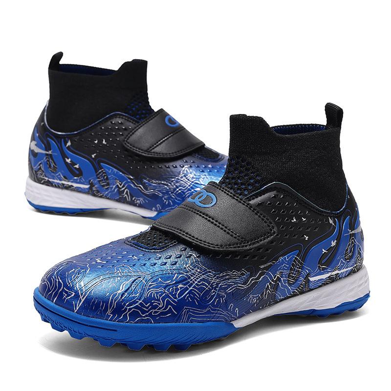 Children's football shoes men's shoes training students high-top new running sports Velcro girls artificial grass