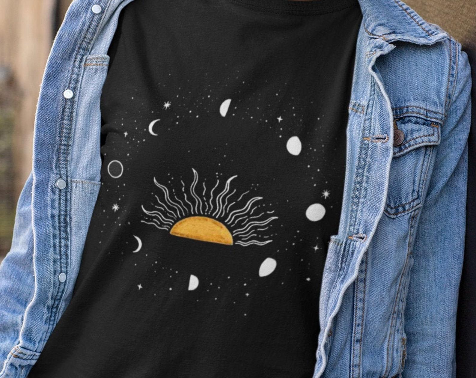 Sun And Shapes Of The Moon T shirt / Tarot / Space / Planets / Signs 2XL