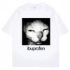 2026 New Design - Fun Ibuprofen Cat Emoticon T-Shirt - Humorous and Fashionable - Cotton Printed Casual T-Shirt