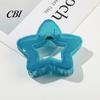 Durable Hair Claw Clip for Women, Transparent with Elastic Stable Teeth, For Short Hollow Star Design Secure Hold Half Ponytail