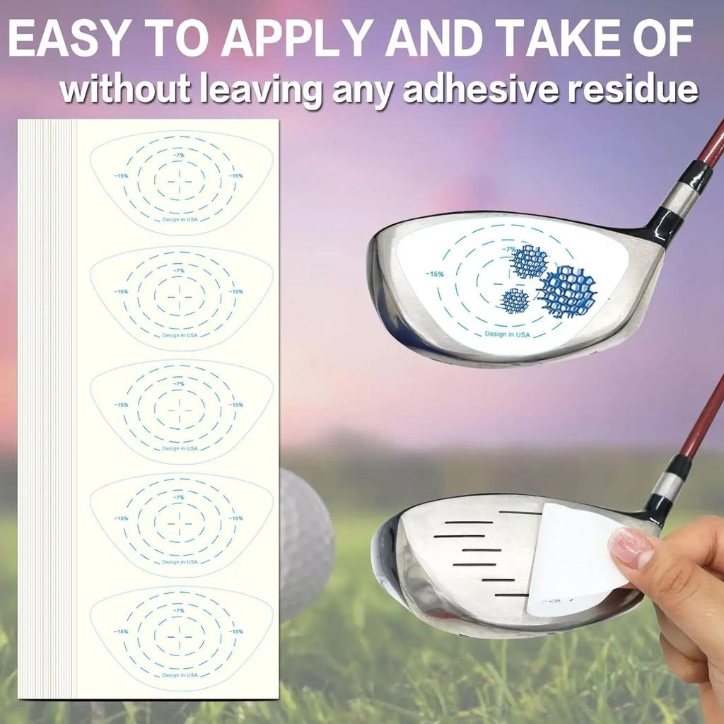 Golf Impact Tape Clubs Labels 200pcs Oversized Training Aid for Irons Driver Woods Ball Hitting Recorder Swing Trainer Equipment