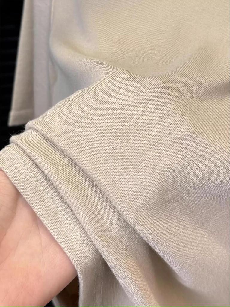 Women's Black Ribbed Three-Quarter Sleeve Slim-Fit Half-High Neck T-Shirt for Spring/Autumn 2025