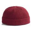 Short  Ribbed  Knitted Beanie  Docker Hat Warm  Hat