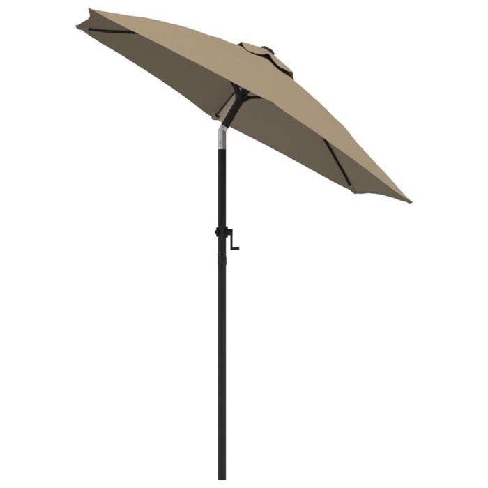 VidaXL Parasol Extérieur Parasol de Patio Parasol de Terrasse Parasol de Jardin Pare-soleil Arrière-cour Taupe 200x224 cm 47207