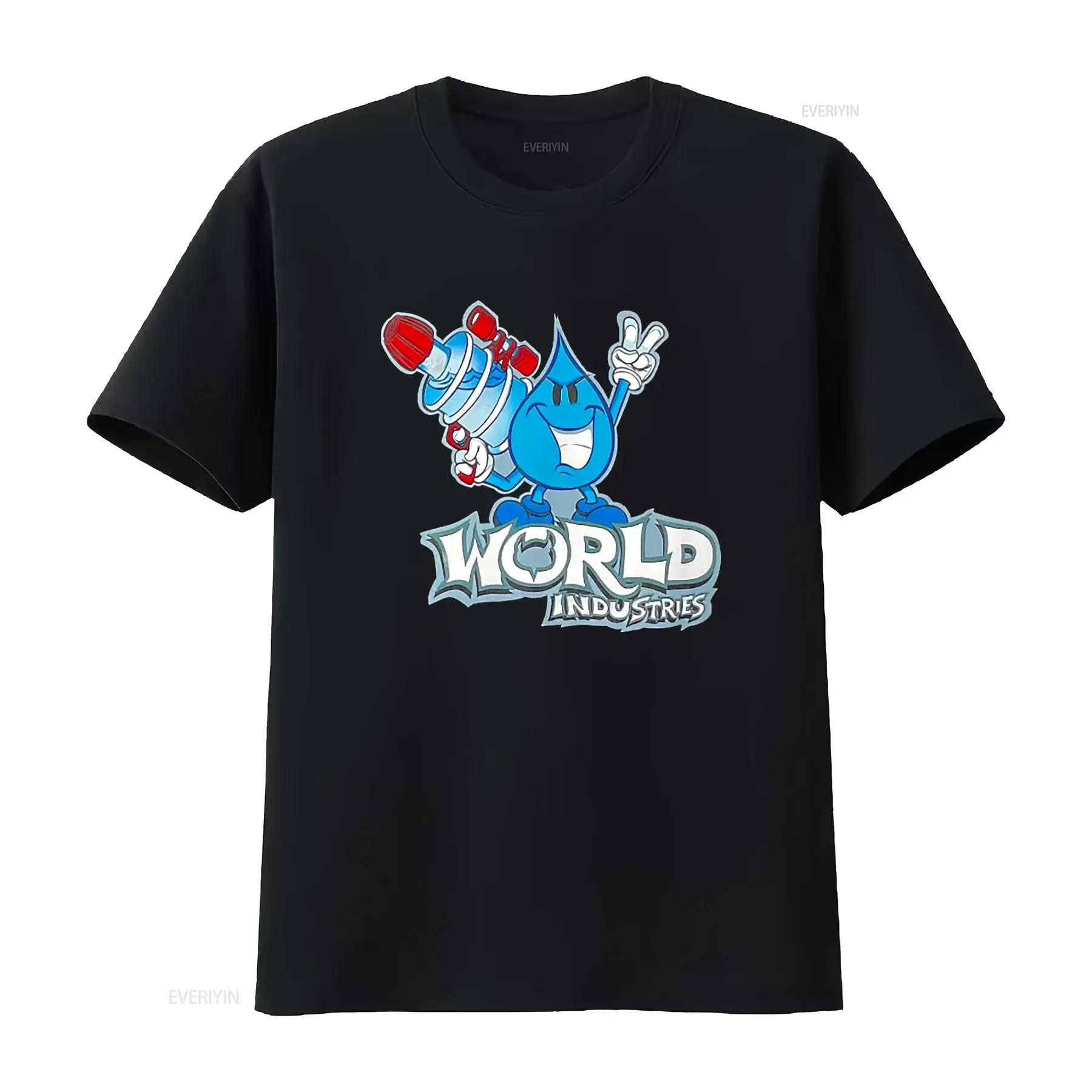1990s Vintage World Industries Antifreeze Skateboard Black T Shirt Size S vintage Washed Soft Stretched Casual Breathable - M... S разноцветный