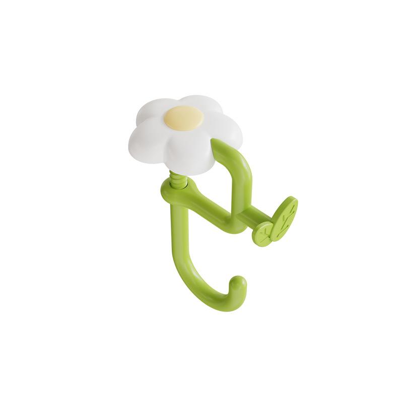 Desktop Storage Hook Flower-Shaped Adjustable Hook Desk Edge Hook Removable For Office Headphones Backpacks