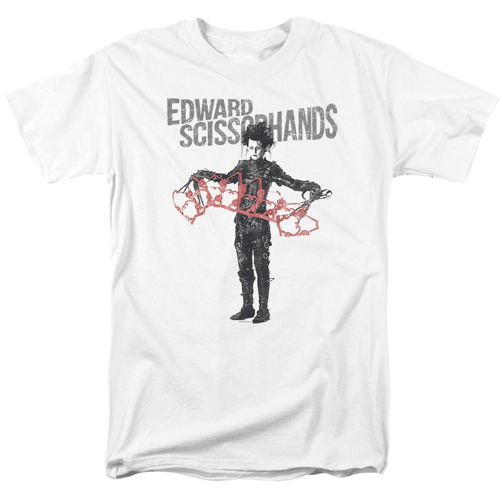 Edward Scissorhands Show Tell T Shirt Mens Licensed Classic 80s Movie White XXXXL