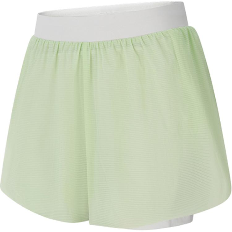 Asics Womens Running Series Reflective Night Vision Breathable Comfortable Woven Two-In-One Sports Shorts Women shorts Green 2012D249-300