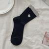 Women's Thin Cotton Love Bow Embroidery Color Collision Mesh Breathable Tube Stack Socks