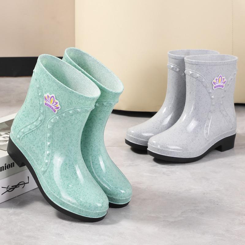 Summer women's rain shoes women's short fashion women's rain boots non-slip water shoes adult water boots overshoes
