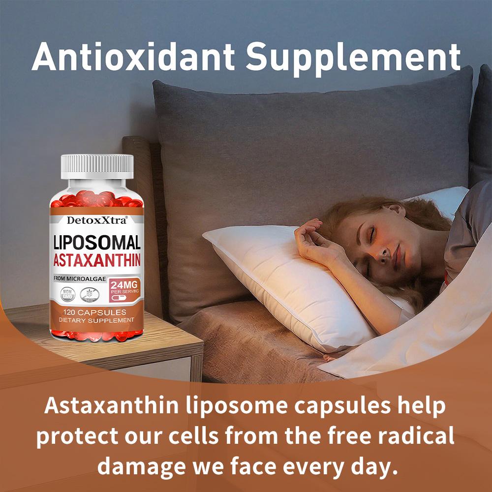 Liposome Astaxanthin 120 Soft Capsules - Balances Skin Cell Health