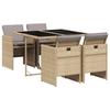 VidaXL 5 Piece Garden Dining Set with Cushions, Patio Table and Chair, Patio Furniture, Outdoor Furniture, 3210540