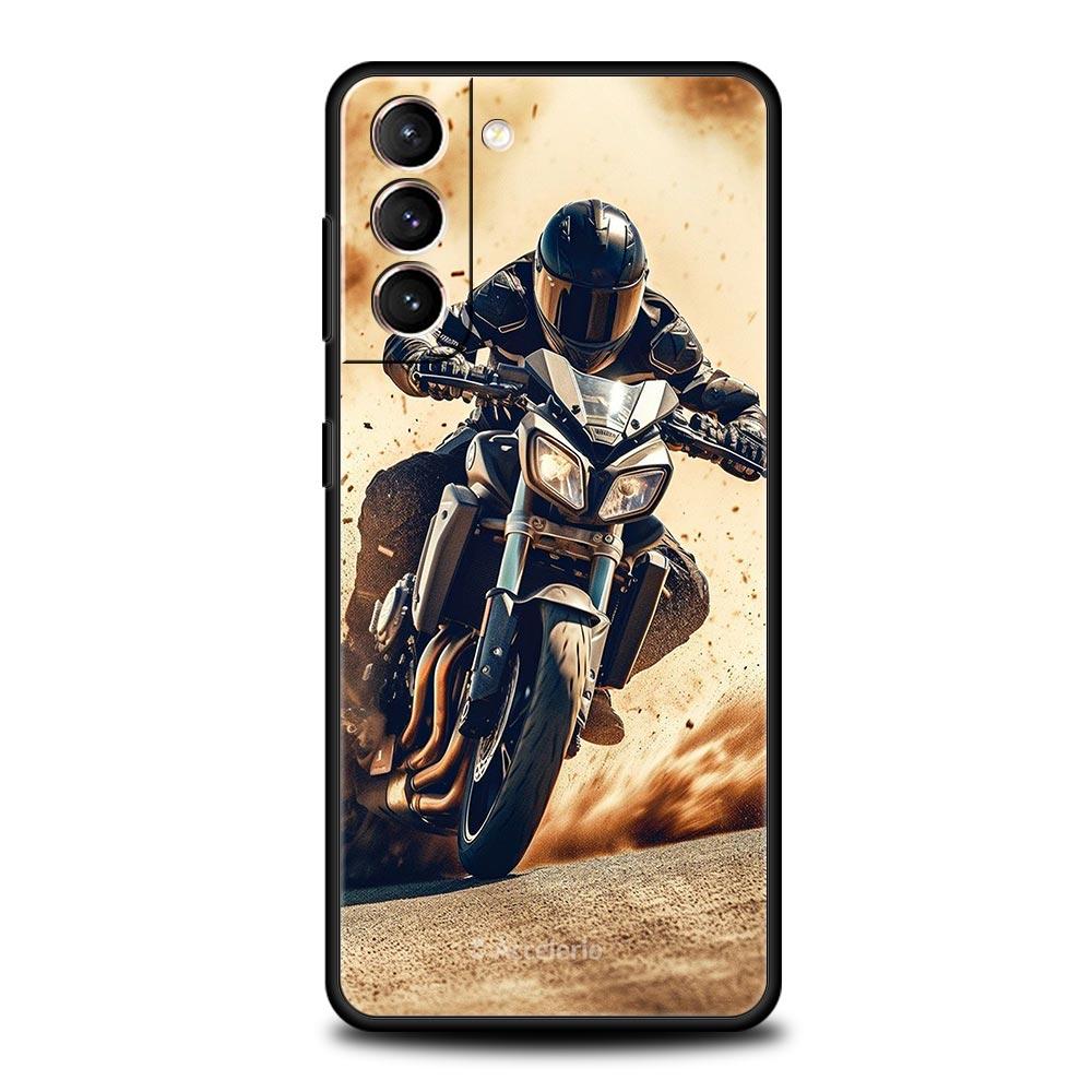 Moto Cross Motorcycle Sports Phone Case For Samsung Galaxy S24 S23 S22 S20 Ultra S21 FE 5G S10 S9 Plus S10E S8 Soft Cover