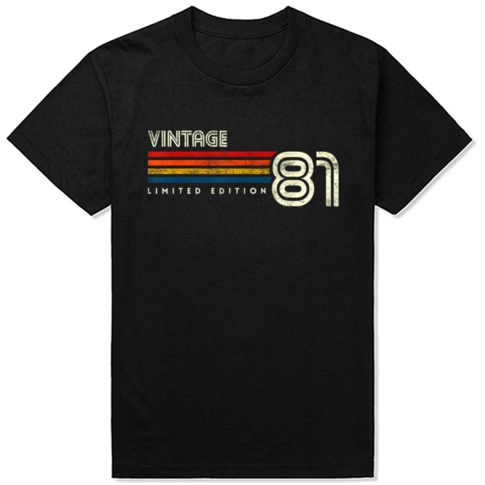 

Funny Vintage Retro 1981 Limited Edition Classic T Shirts Summer Graphic Cotton Streetwear Short Sleeve Birthday Gifts T-shirt S