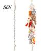 Baby Room Hanging Storage Stuffed Doll Cotton Chain, Wall Mounted Organizer with Photo Metal Clips, Boho Display Strap for Kids And Nursery