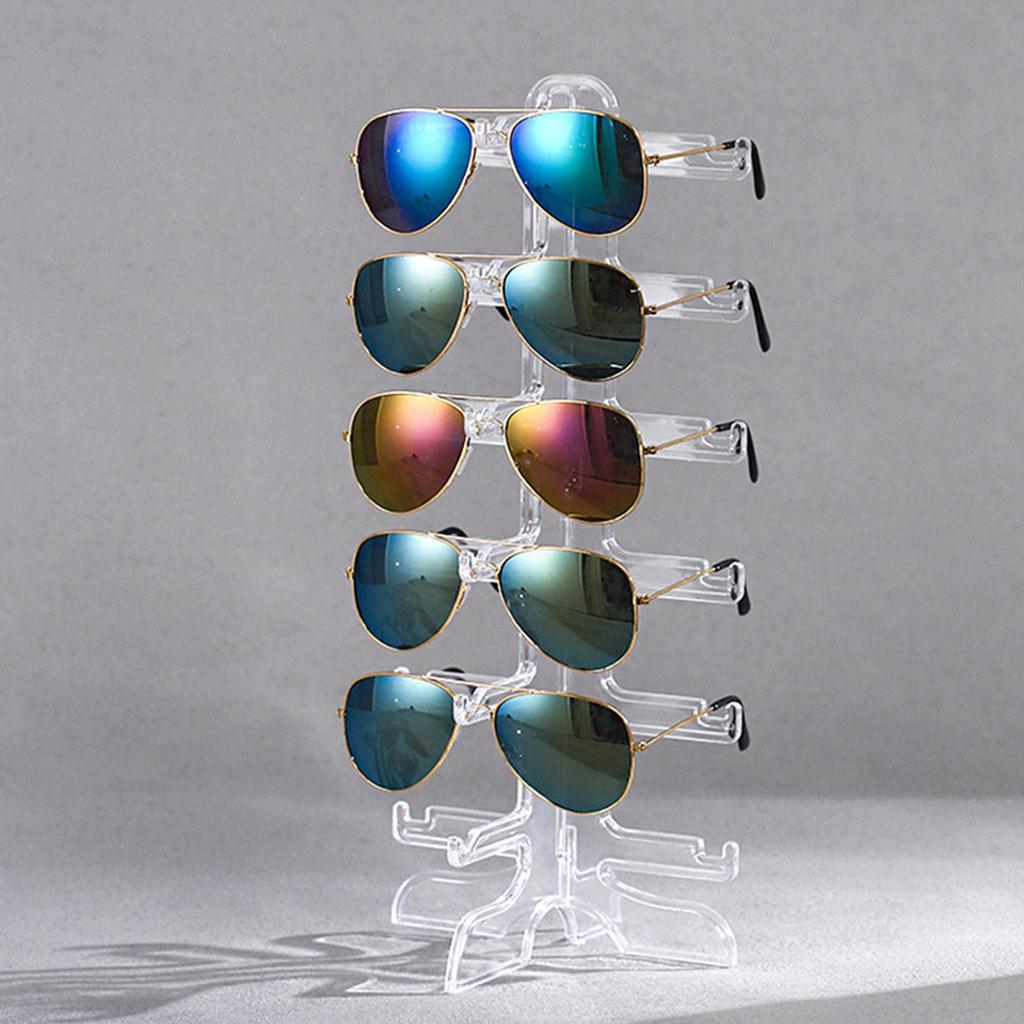 1pc Transparent Multi-layer Eyeglass Frame, Sunglasses Display Frame, Desktop Storage Frame, Minimalist Storage Frame