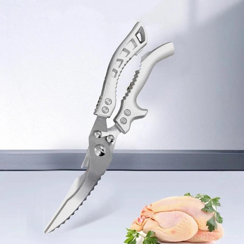 Kitchen Shears with Spring-Loaded Handle Stainless Steel Poultry Scissors for Chicken Fish Ribs,Bottle Opener Nut Cracker5