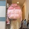 American retro splicing plaid cotton-padded jacket women's winter new thickened warm bread clothing small cotton-padded jacket tide