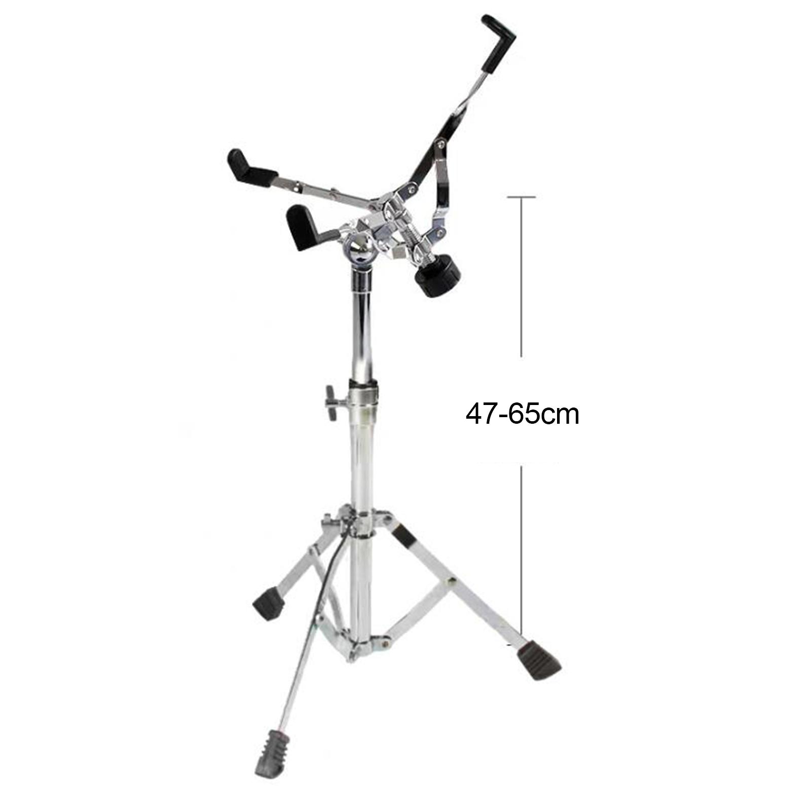 Snare Drum Stand Nonslip Double Braced Tripod Adjustable Snare Drum Holder Triangle Bracket for Stage Practice Performance
