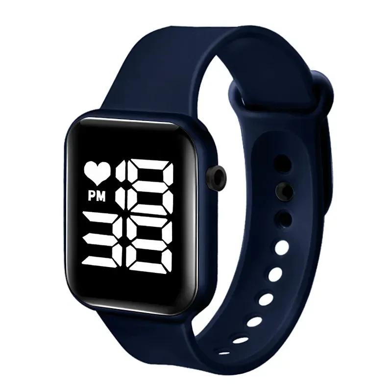 

Бренд Спортивные Электронные Часы для Женщин и Мужчин Цифровые Часы Детские Большой Экран Квадратные Светодиодные Студенческие Наручные Часы Montre Femme