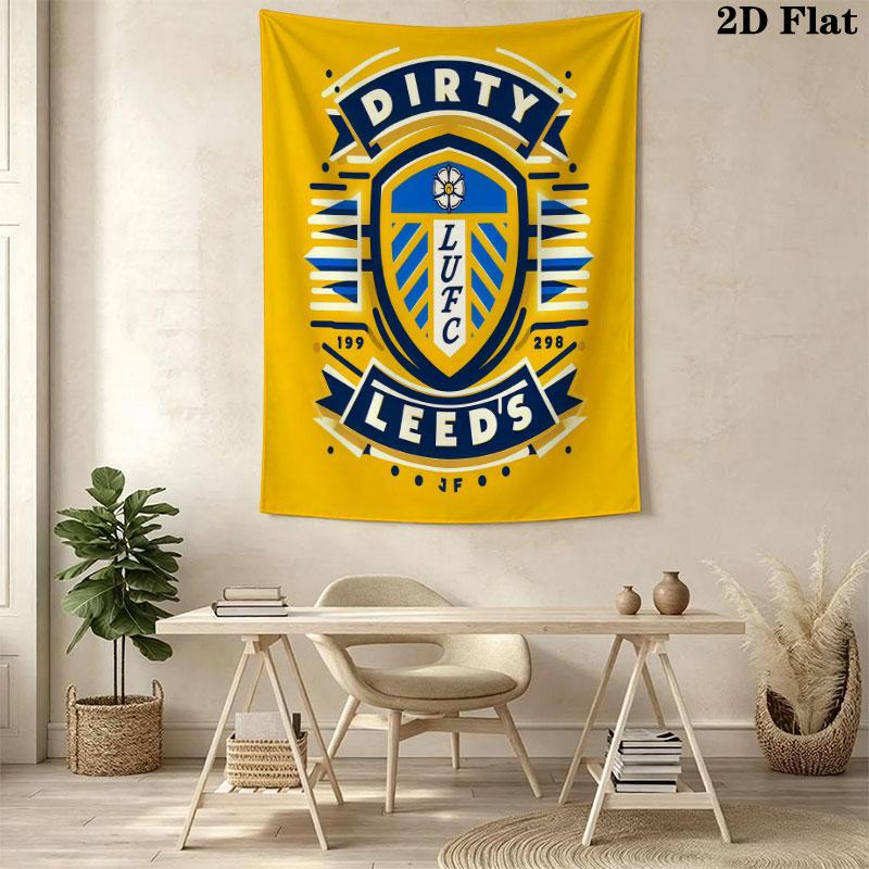 Leeds poster  Wall Hanging Printed Fabric Blanket Decorative Tapestries for Bedroom Living Room Home Decor