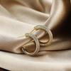 Luxury Micro Pave Tiny CZ Zircon C Shape Hoop Earrings for Women Exquisite Gold Color Round Circle Hoops Zircon New Trend