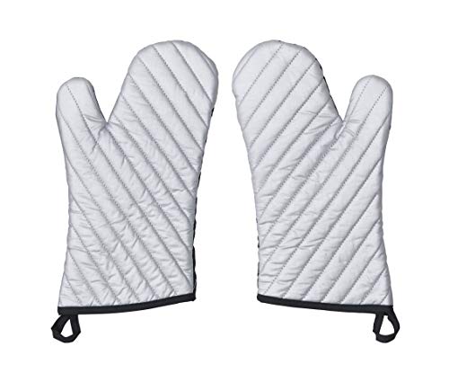 [BLKP] Pearl Metal Mittens, Silver-Tone Backing, Limited Edition, Black, Set of 2, BLKP Black, N-7738, Width 18 X Depth 2.5 X Height 30cm