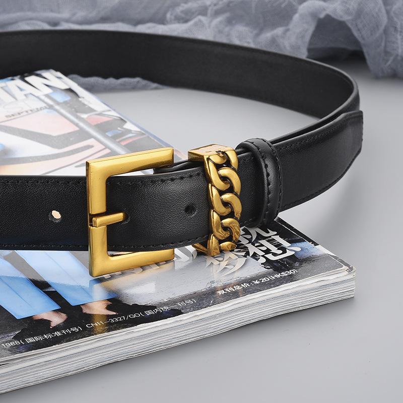 Belt Ladies Premium Soft Leather Pin Buckle Belt Decorative Jeans Belt Women