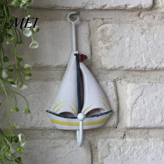 Wall Hooks for Clothes Wooden Hook, Mediterranean Style Decorative Coat Sturdy Creative Hook Durable Hanger Home Decor Keys Umbrellas Scarves